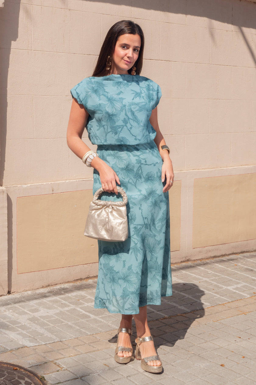 Vestido Violeta · Turquesa