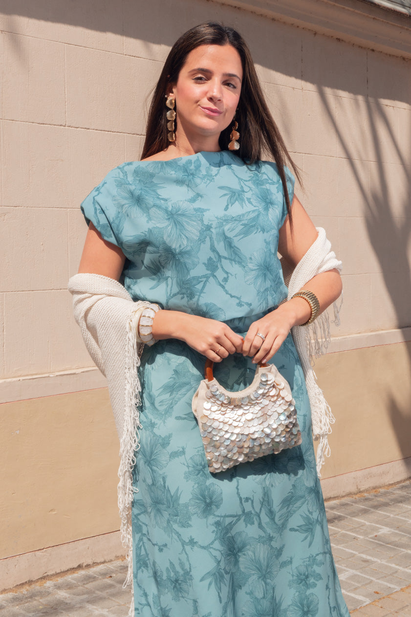 Vestido Violeta · Turquesa
