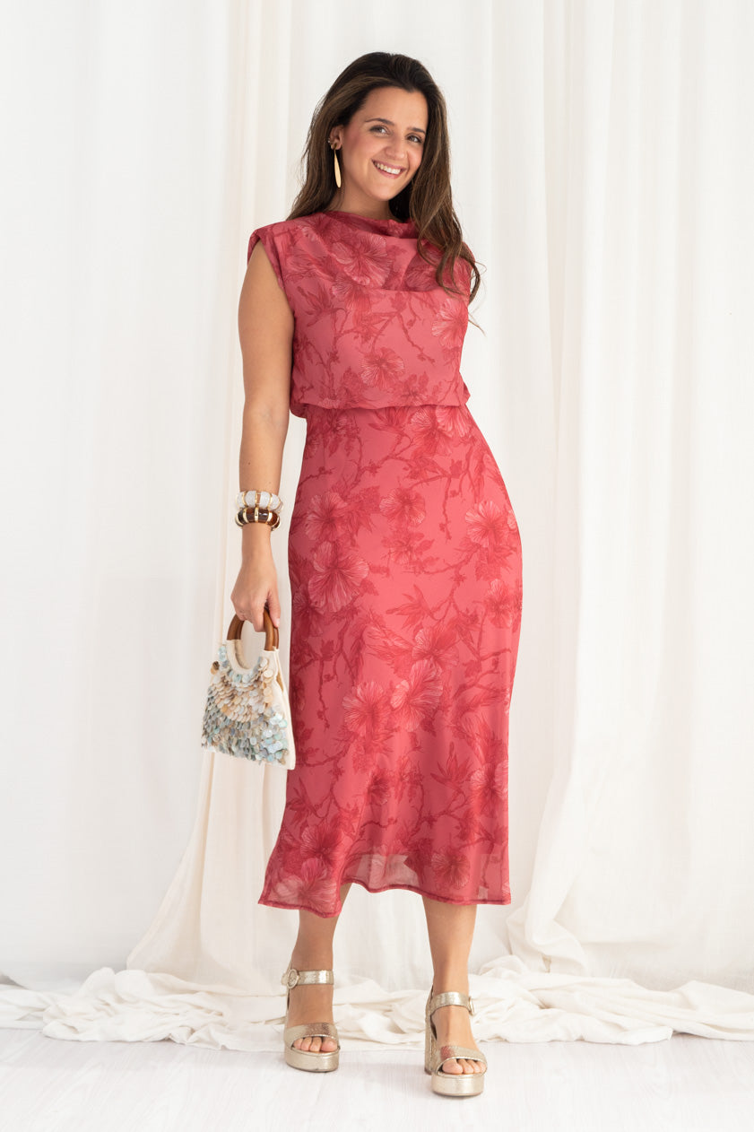 Vestido Violeta · Coral