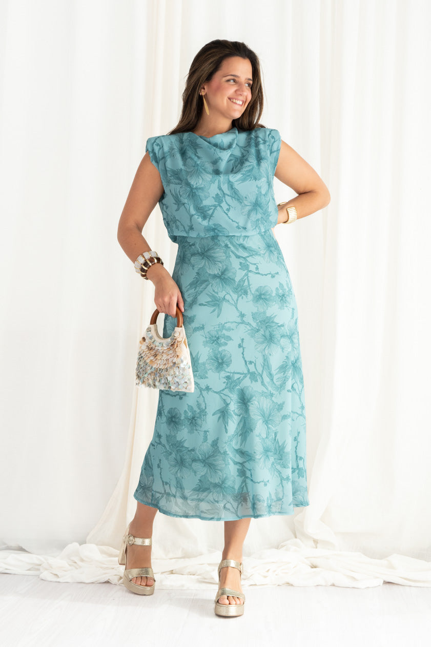 Vestido Violeta · Turquesa