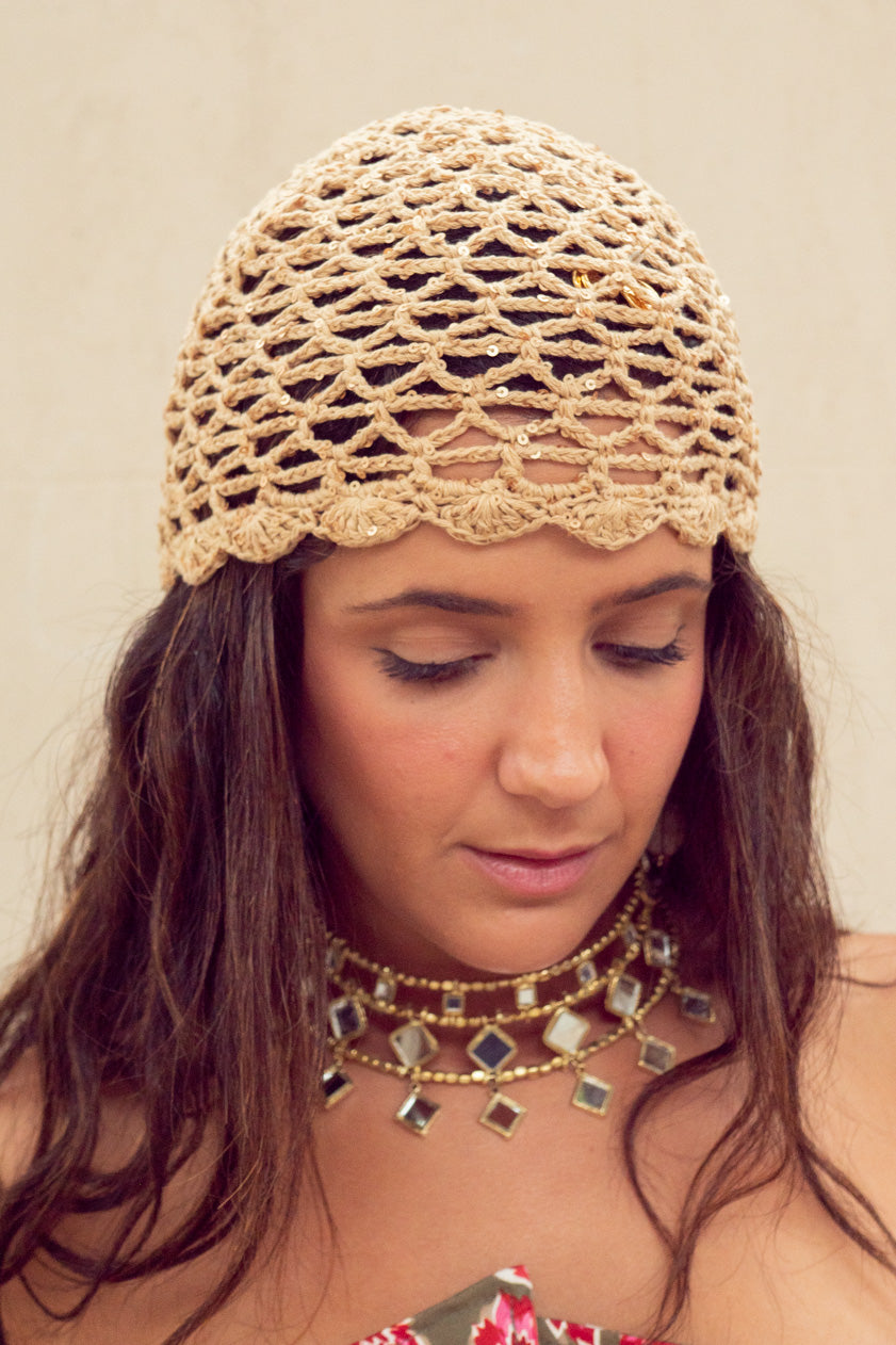 Casquete Algodón Lentejuelas