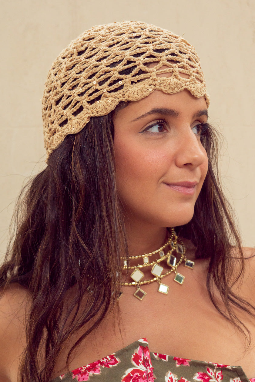 Casquete Algodón Lentejuelas