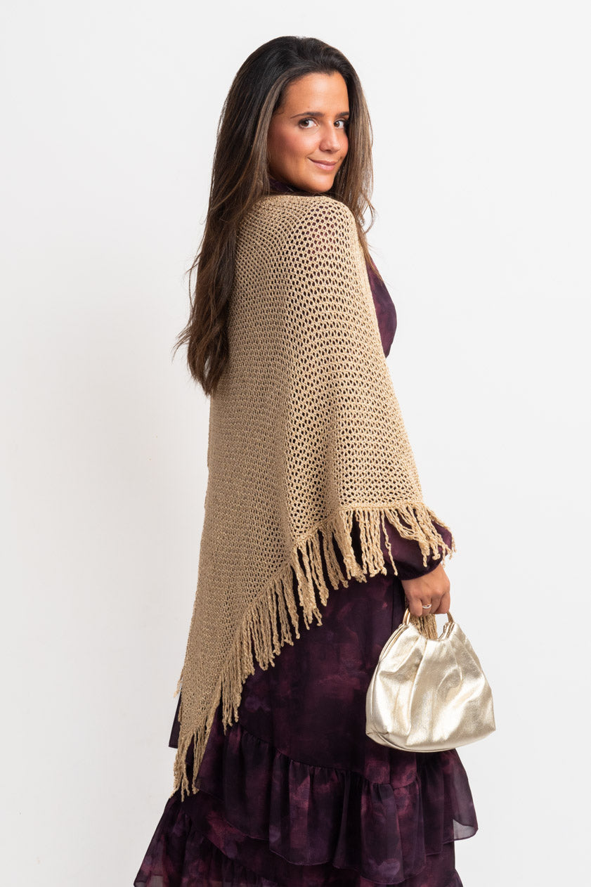 Lurex Openwork Shawl