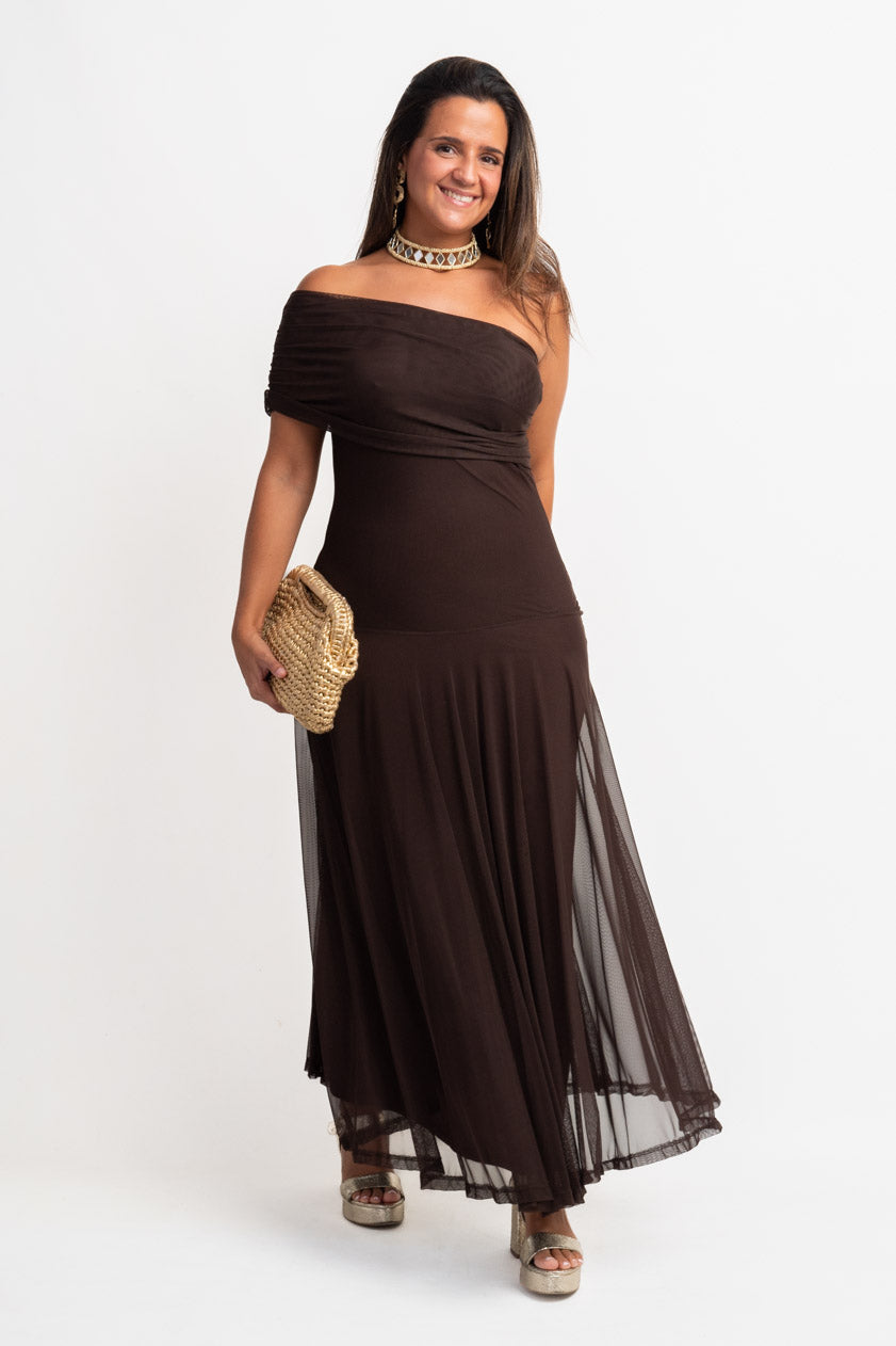 Vestido Krabi · Marrón