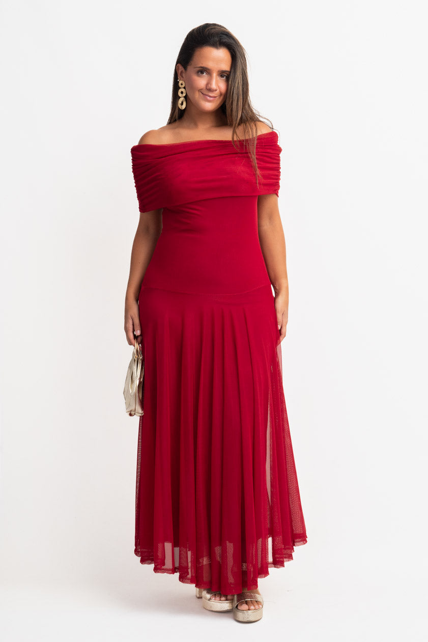 Vestido Krabi · Granate