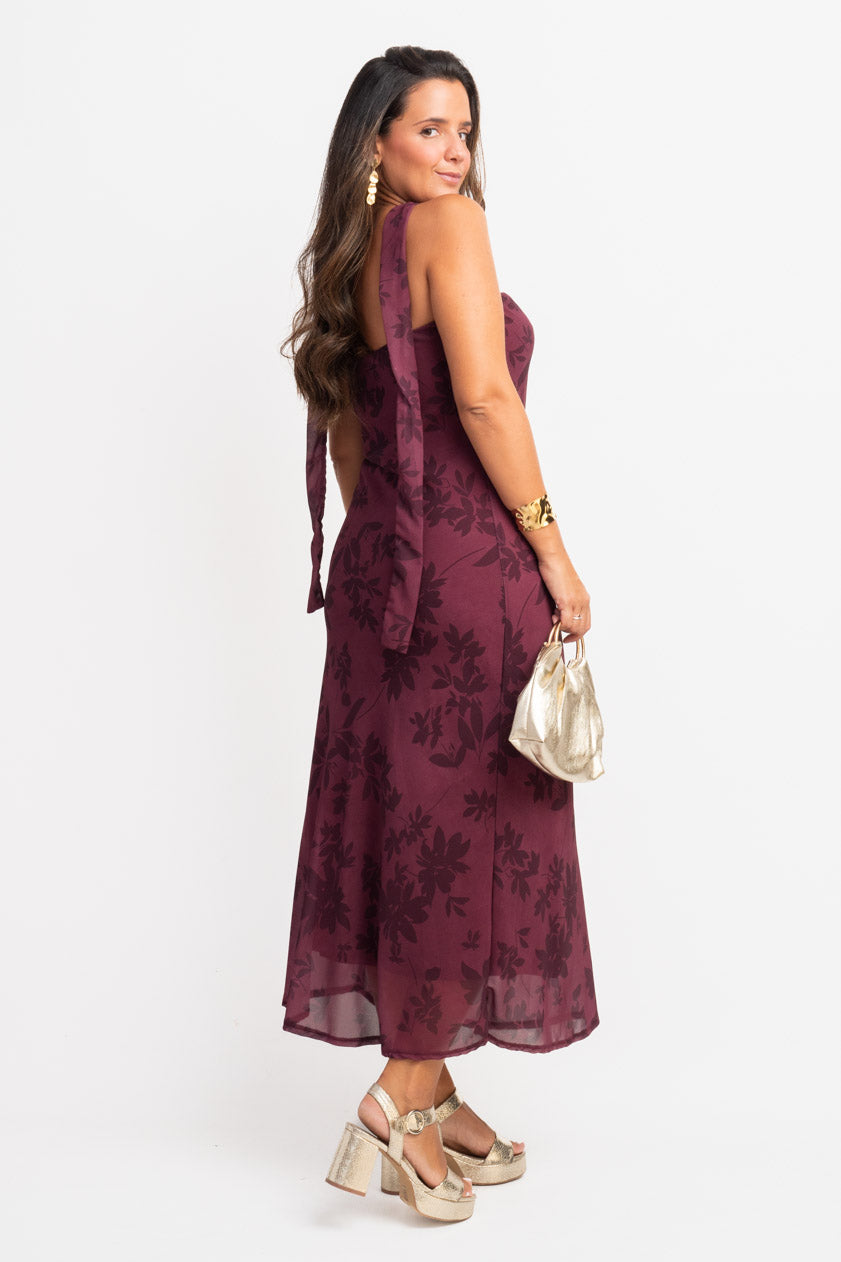 Vestido Agatha · Granate
