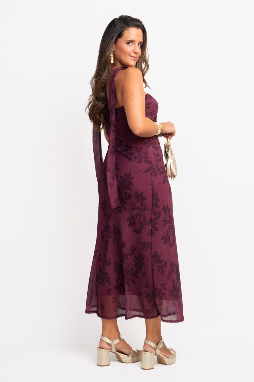 Vestido Agatha · Granate