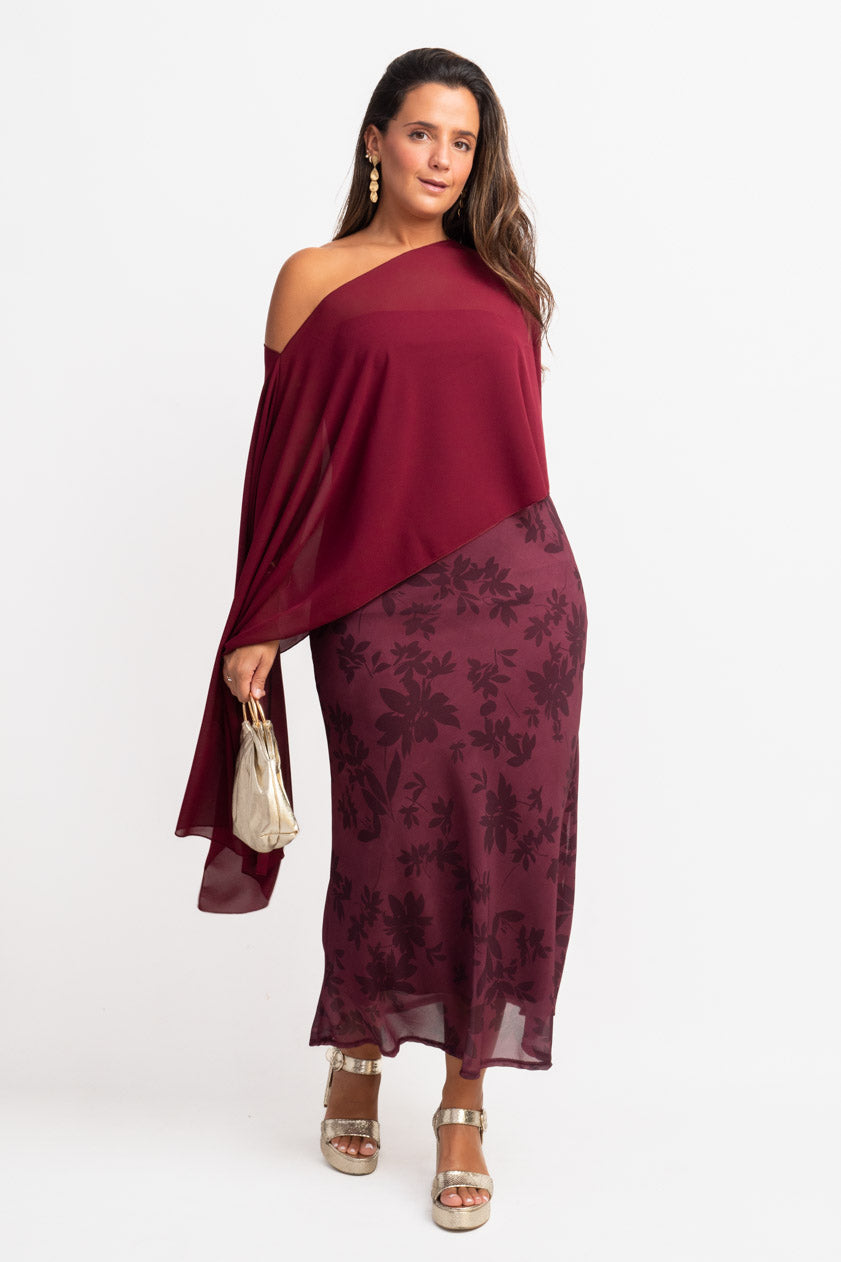 Vestido Agatha · Granate