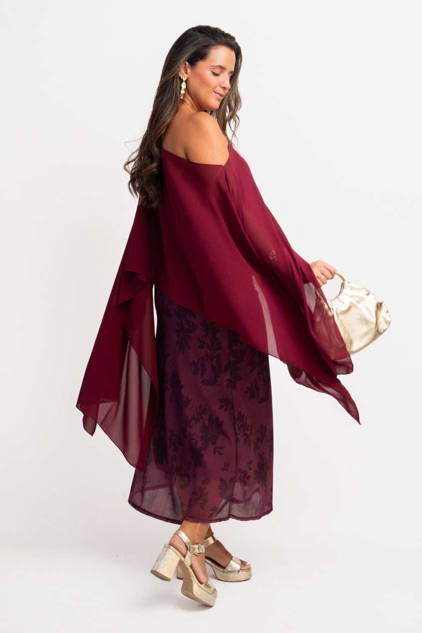 Vestido Agatha · Granate