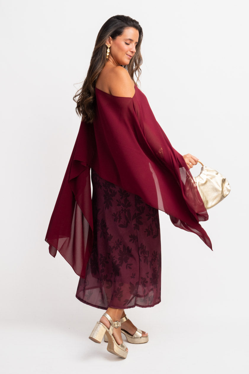 Vestido Agatha · Granate