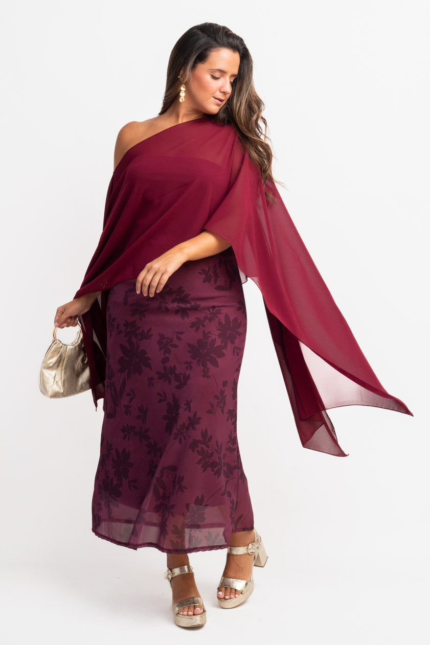 Vestido Agatha · Granate