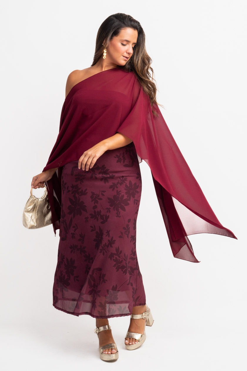 Vestido Agatha · Granate