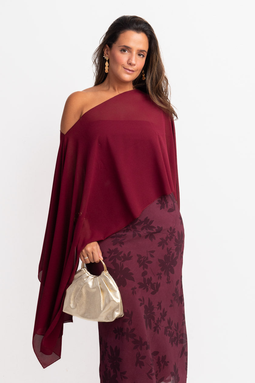 Vestido Agatha · Granate