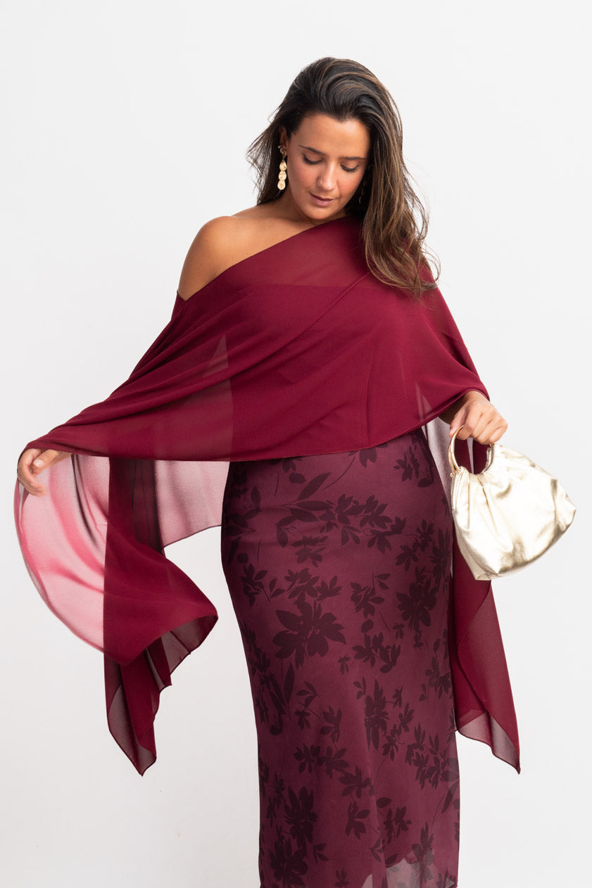 Vestido Agatha · Granate