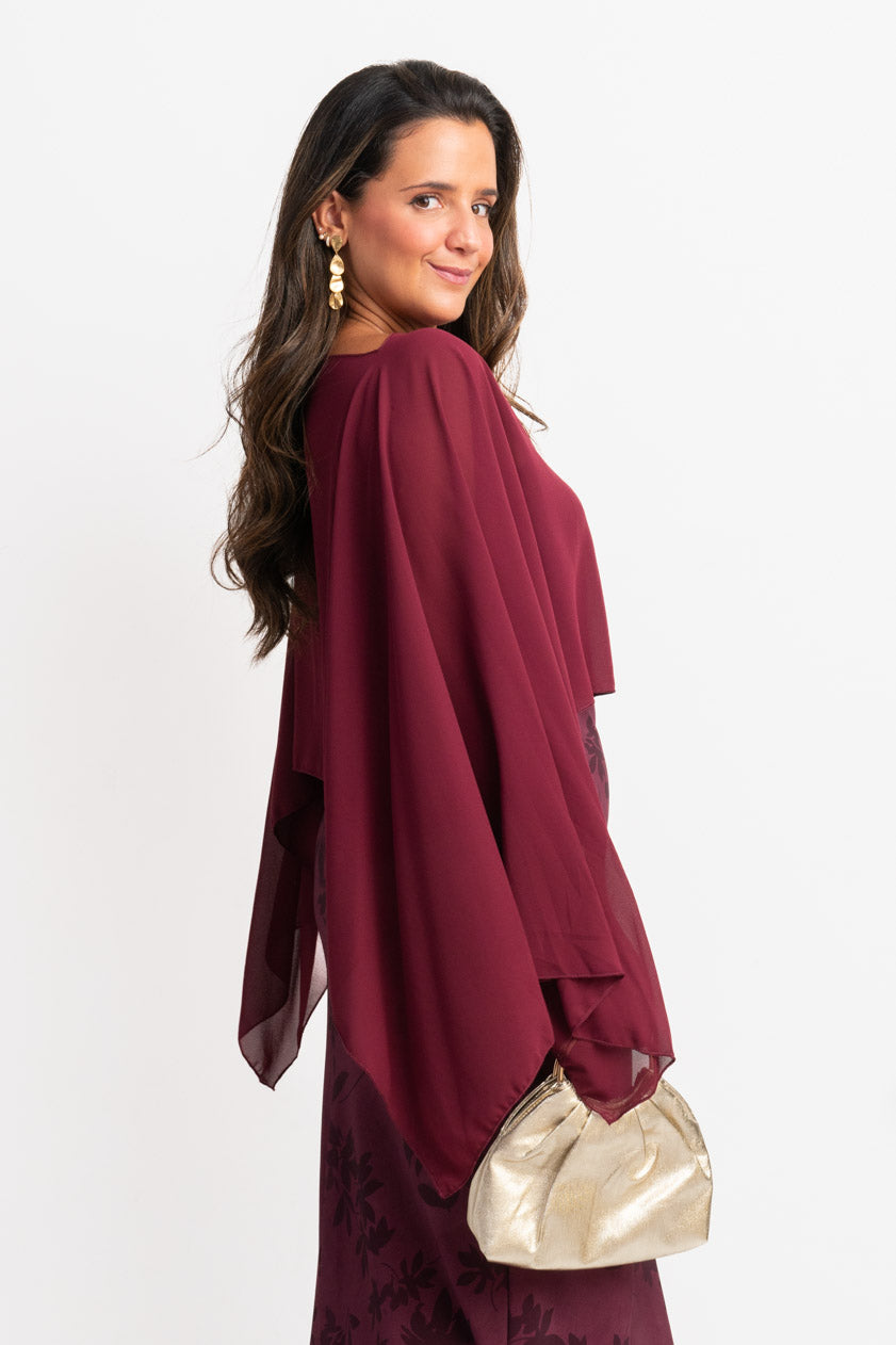 Vestido Agatha · Granate