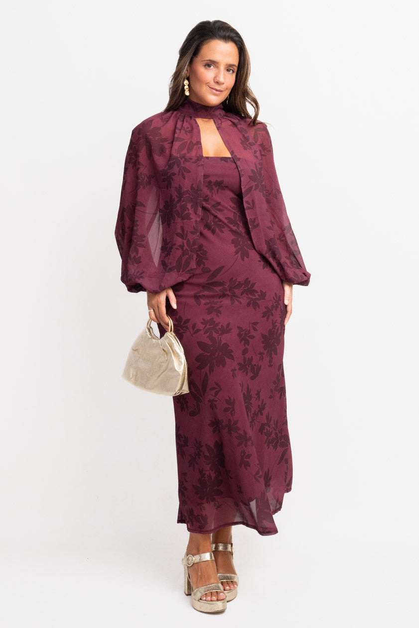 Vestido Agatha · Granate