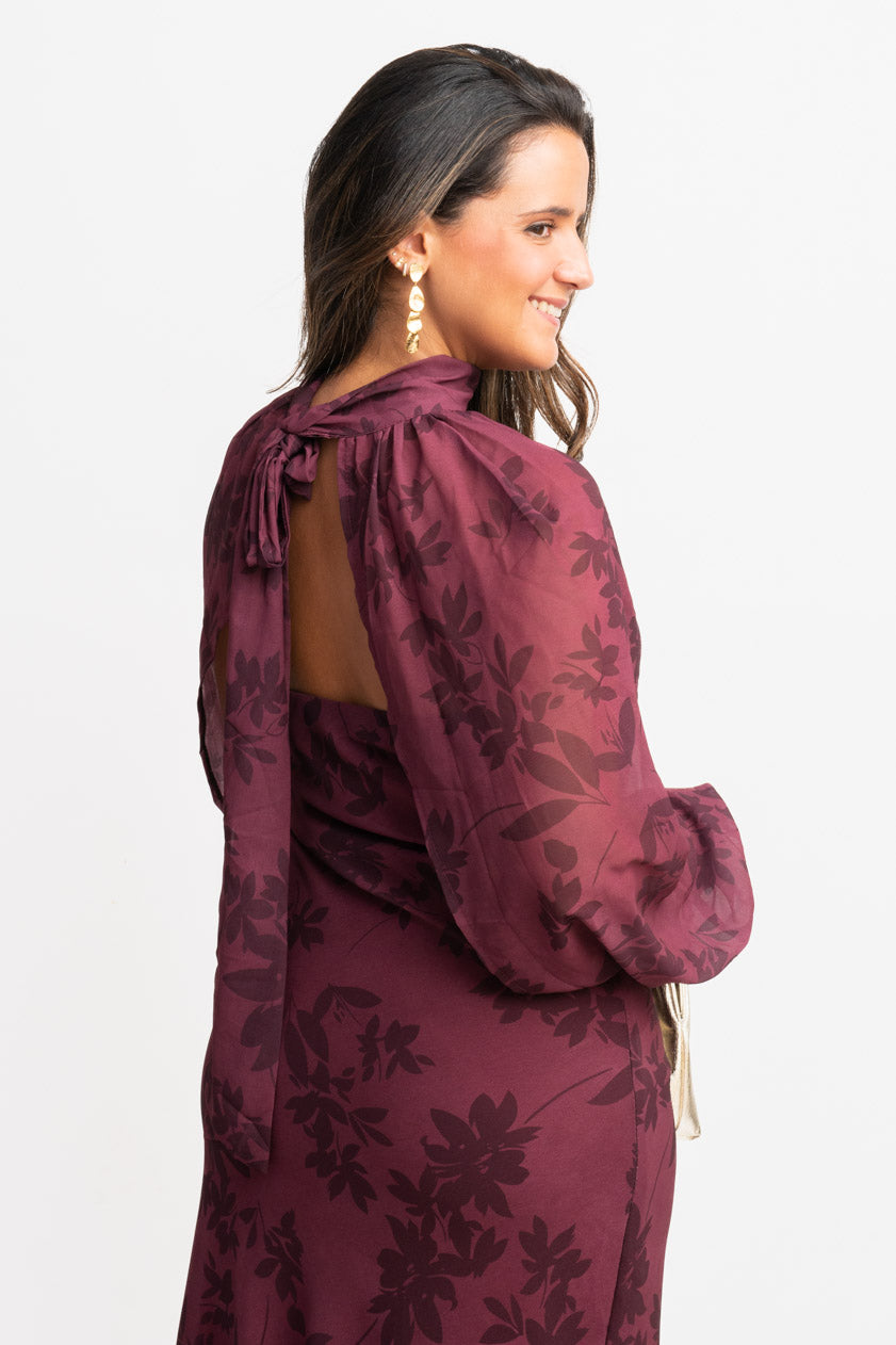 Vestido Agatha · Granate