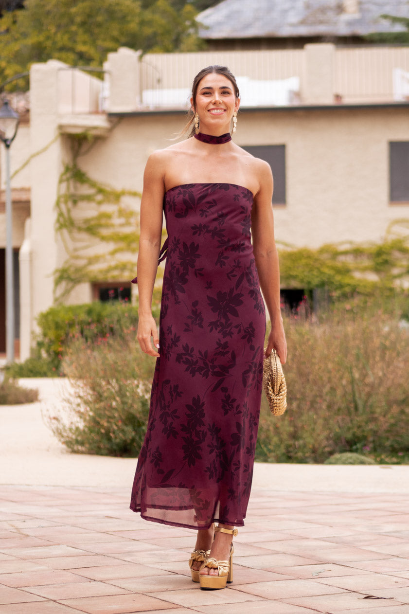 Vestido Agatha · Granate