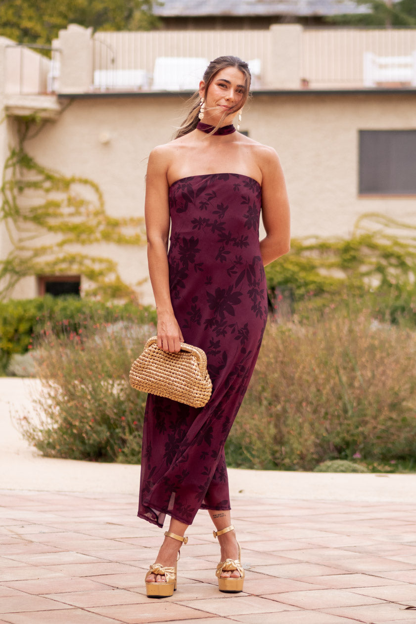 Vestido Agatha · Granate