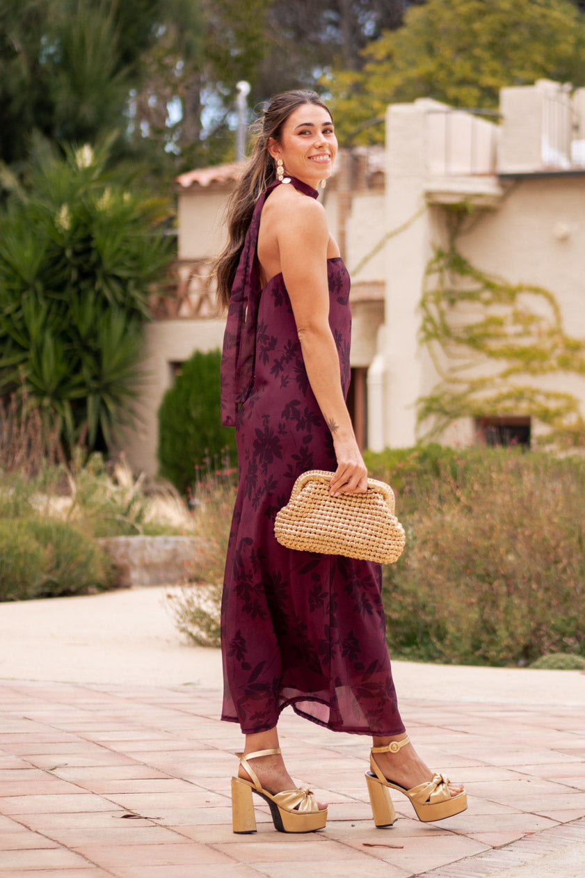 Vestido Agatha · Granate
