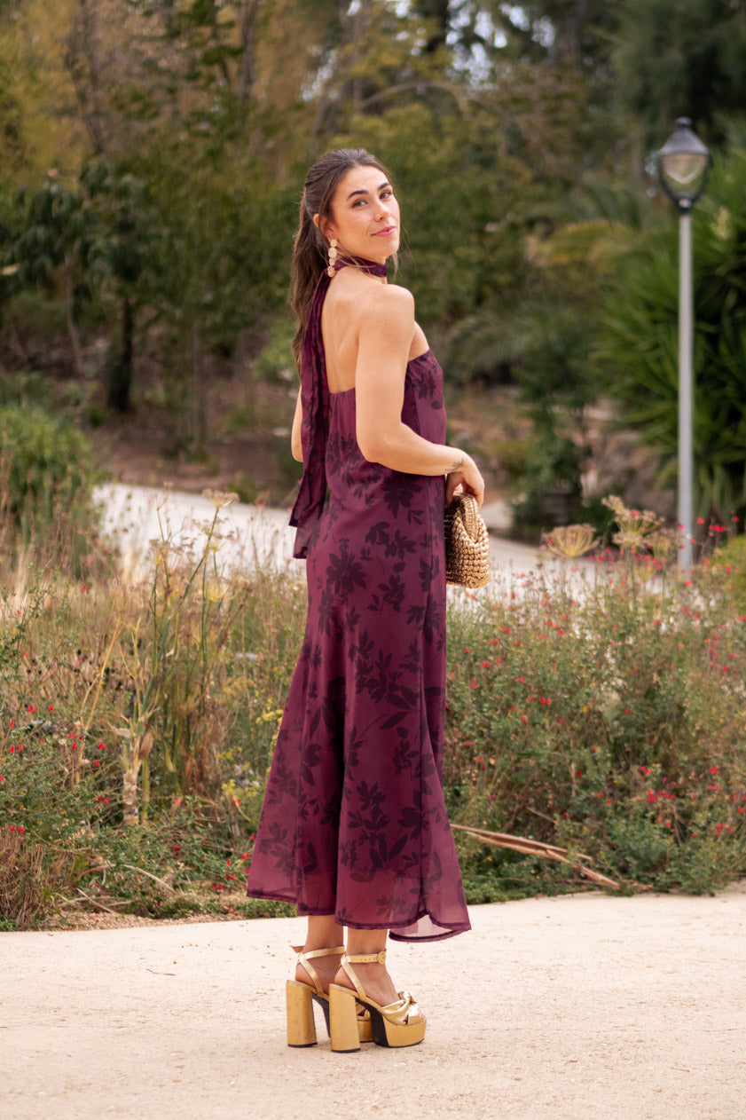 Vestido Agatha · Granate