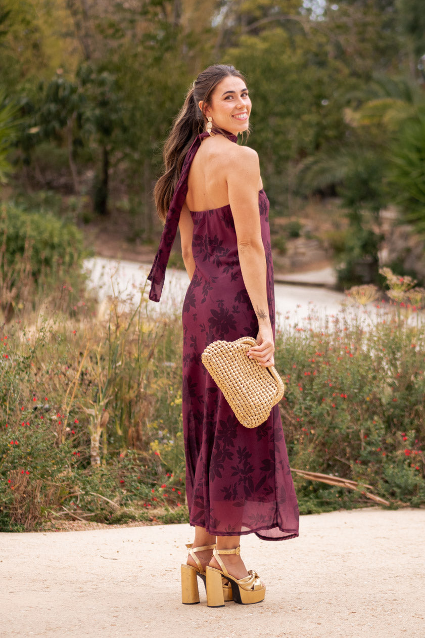 Vestido Agatha · Granate