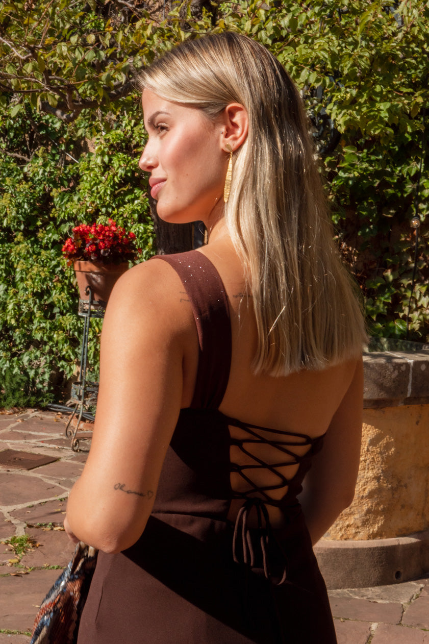 Vestido Ginebra · Marrón