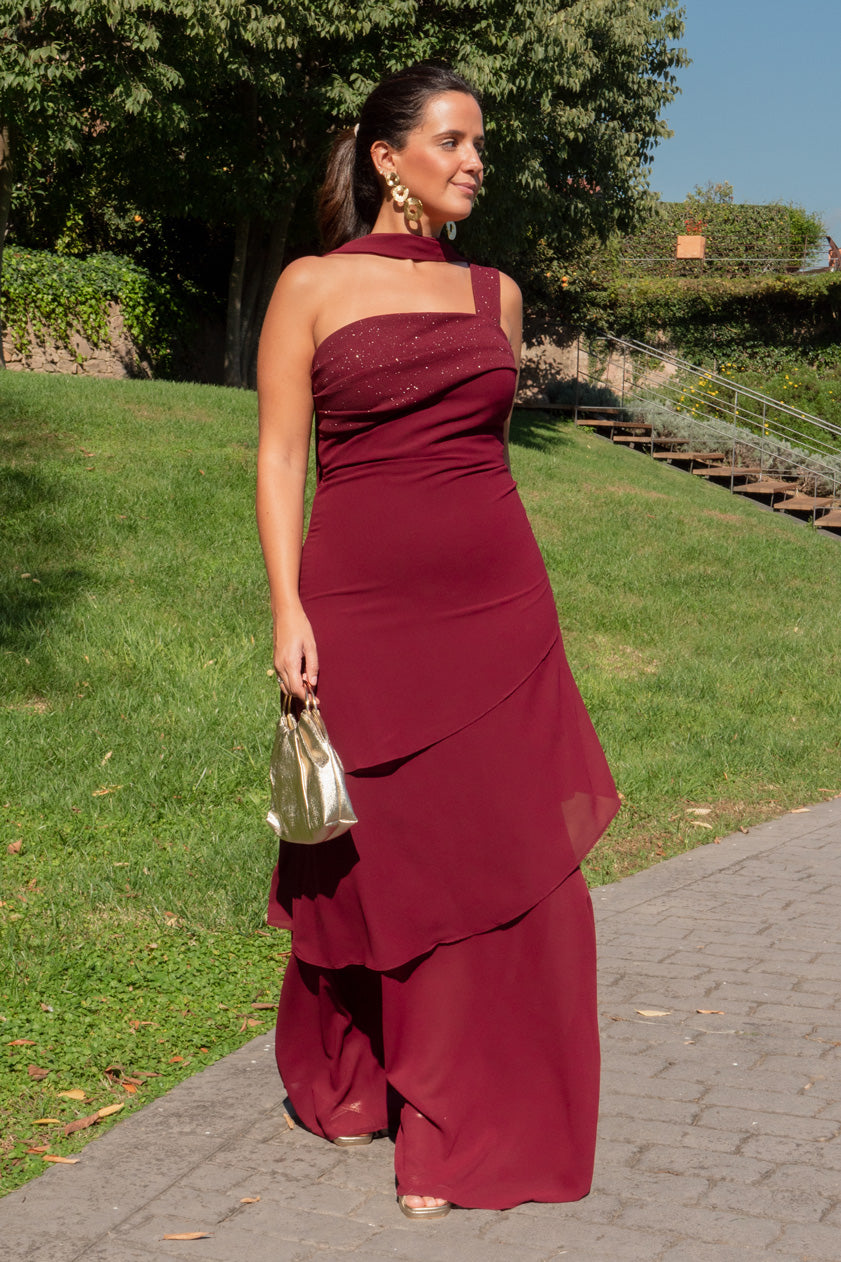 Vestido Ginebra · Granate