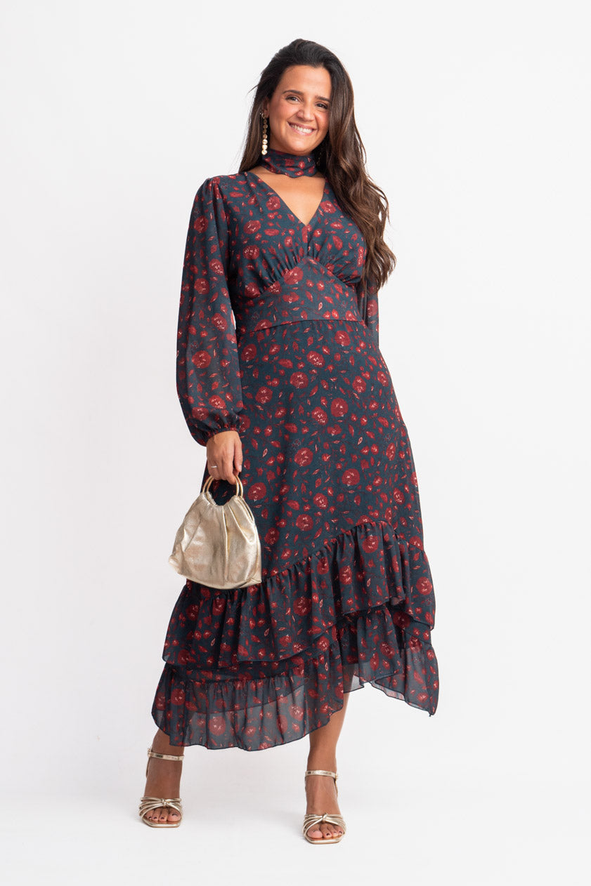 Vestido Carmela - Petróleo