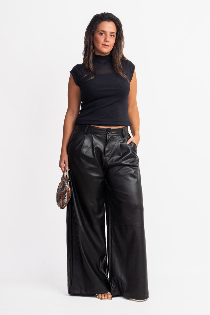 Pantalón Ecopiel - Negro