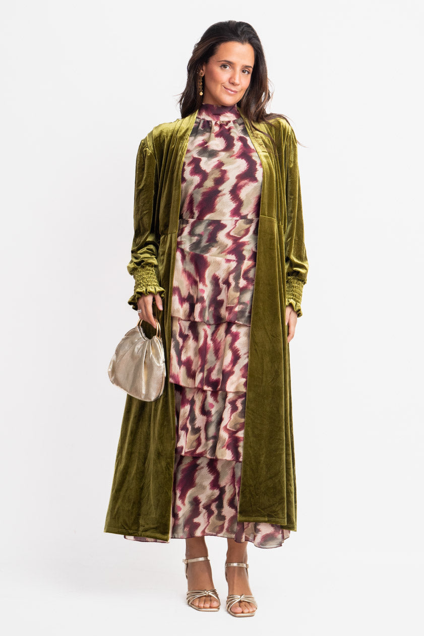 Abrigo Terciopelo - Pistacho