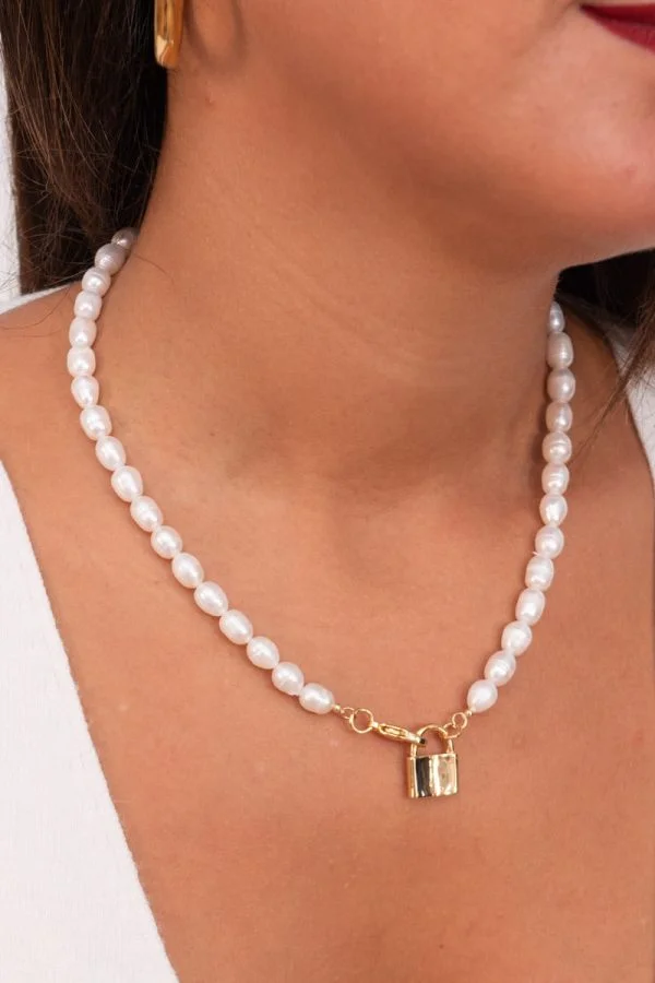 Comprar Collar Perlas Candado Online