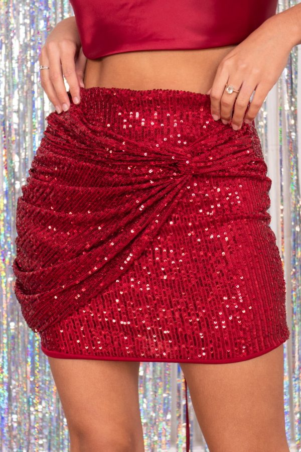 Comprar Minifalda Glitter Drapeada Online