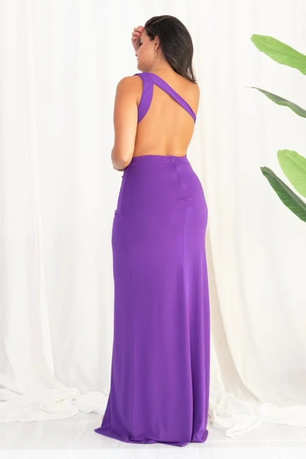 Comprar Vestido Asimétrico Espalda Descubierta Online