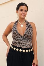 Comprar Top Halter Leopardo Online